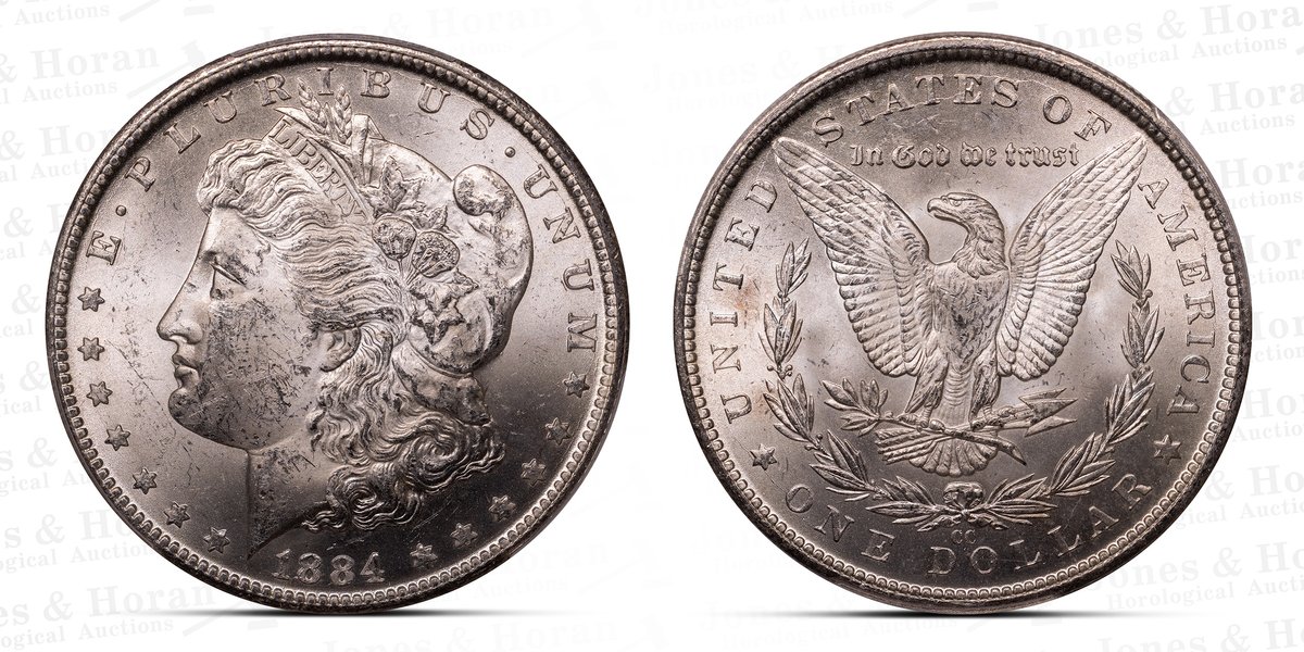US Morgan Dollar, 1884-CC, PCGS MS62