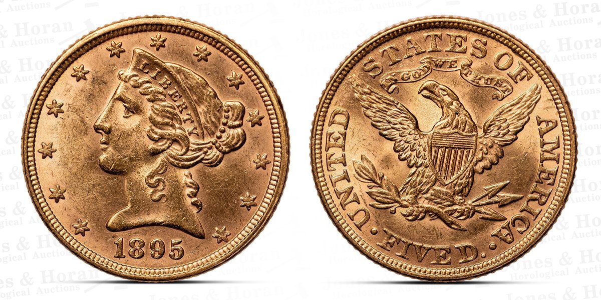 US Liberty Head $5 Gold, 1895