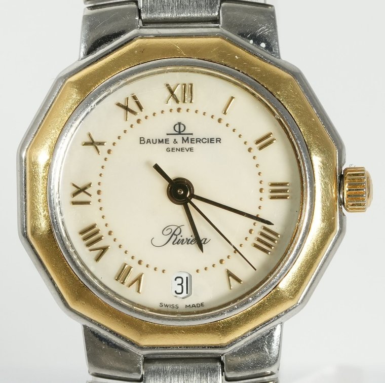 Baume & Mercier Riviera, ref 5231, in stainless steel & 18K yellow gold