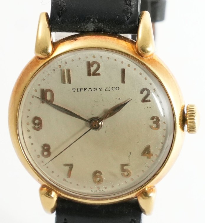 IWC retailed by Tiffany & Co, manual wind in 18K
