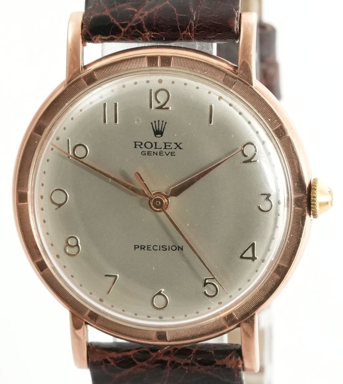 Rolex Precision, ref 4448, manual wind in 14K & stainless steel
