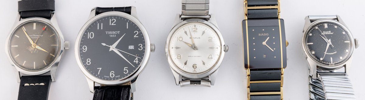 WW lot (5) Assorted Swiss models in both mechanical and quartz