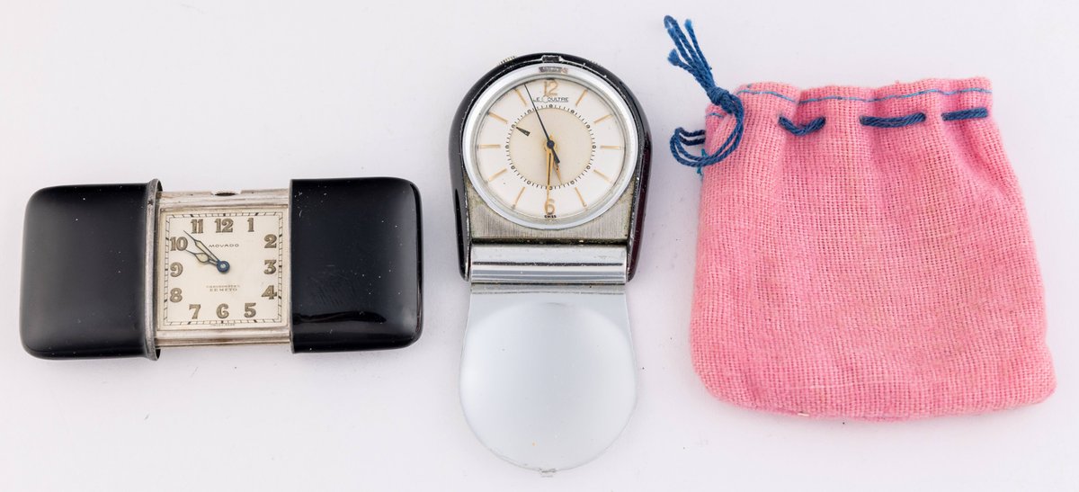 PW lot (2) Swiss travel or purse watches, both run