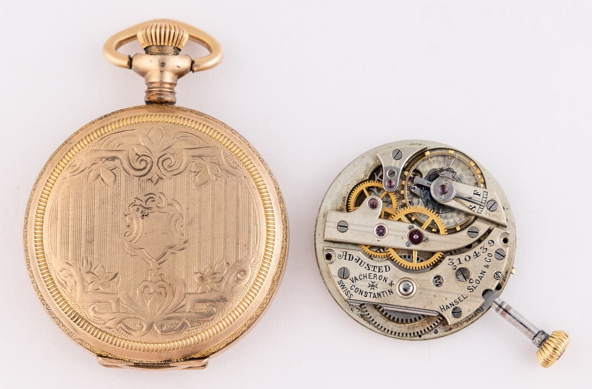 Lot (2) CH Meylan pendant watch and Vacheron & Constantin mvt only, both run