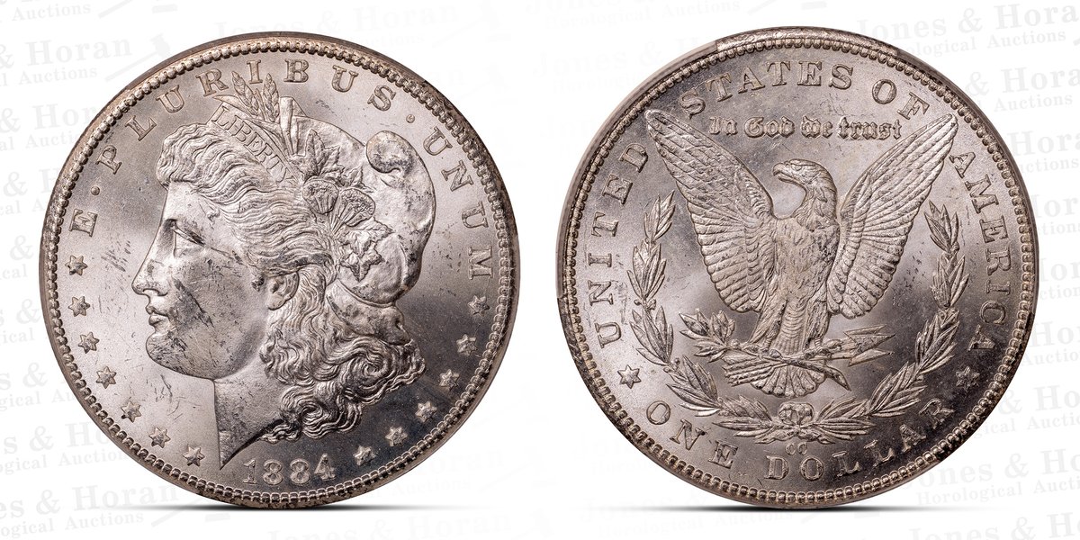 US Morgan Dollar, 1884-CC, CAC MS62