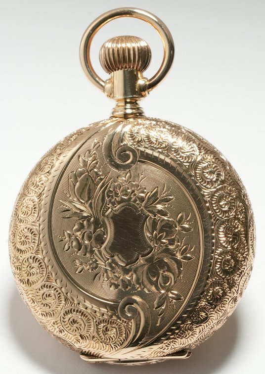 Elgin, pendant watch, 6S, 14K HC w/beautiful detail