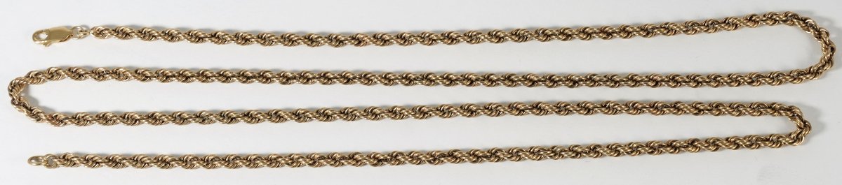 Heavy 14K yellow gold rope chain