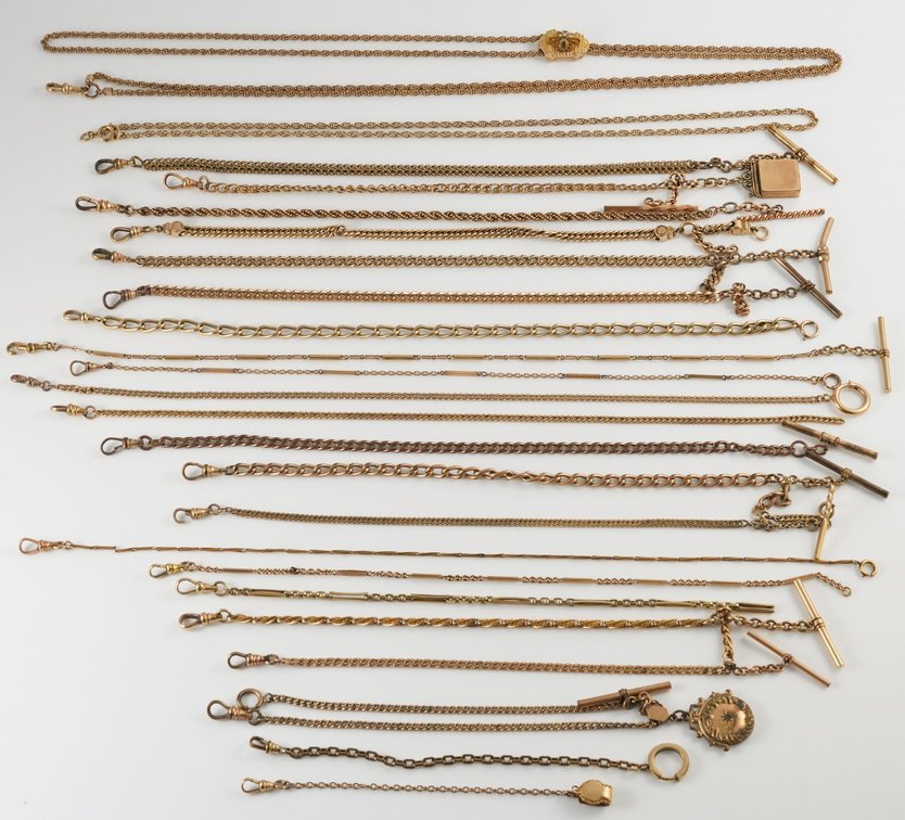 PW chain lot (26) Gold-filled PW chains