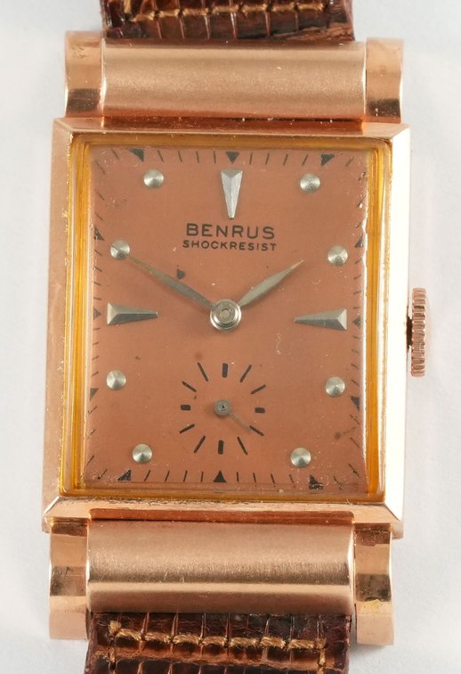 Benrus Art Deco manual wind in 14K