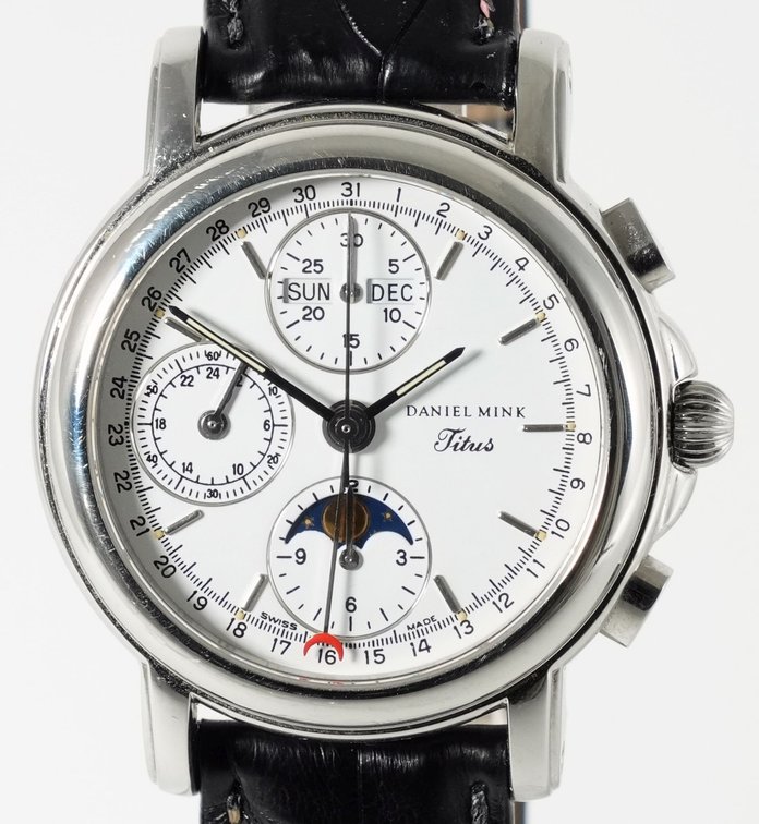 Daniel Mink Titus, triple calendar chronograph w/B&P