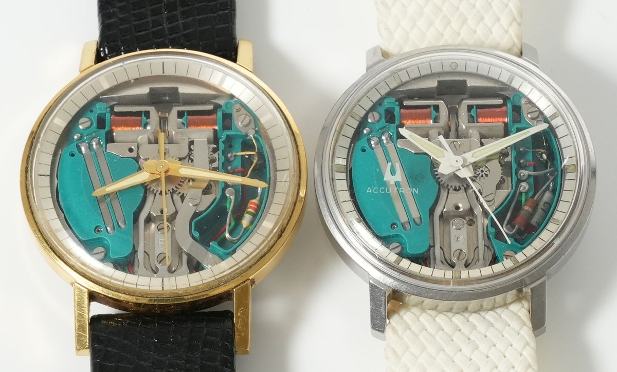 WW lot (2) Bulova Accutron Spaceview models, electronically controlled tuning forks, one runs