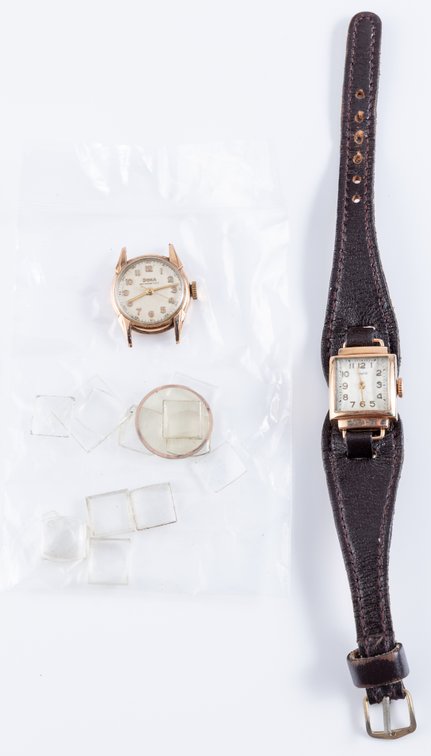 LWW lot (2) Swiss & Russian mechanical models in 14K