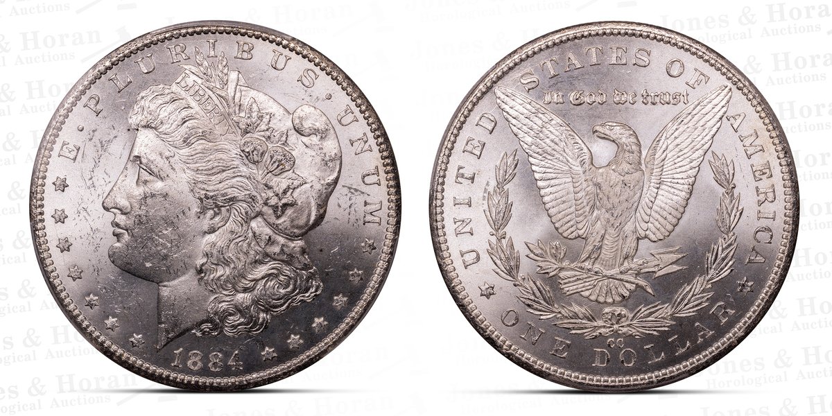 US Morgan Dollar, 1884-CC, PCGS MS62