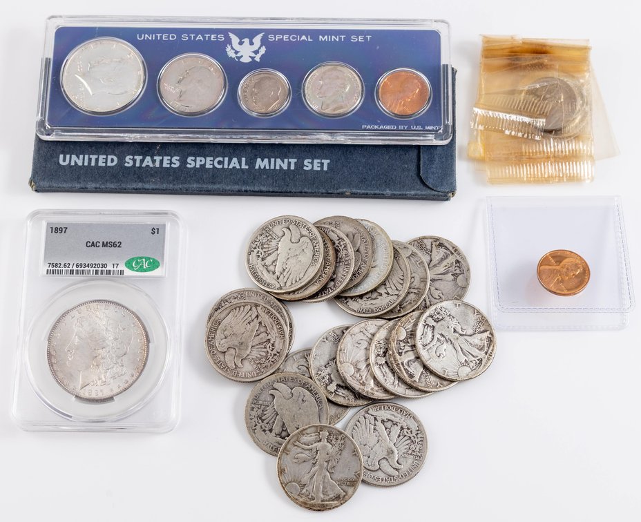 US Silver Coin lot (4) Assorted issues
