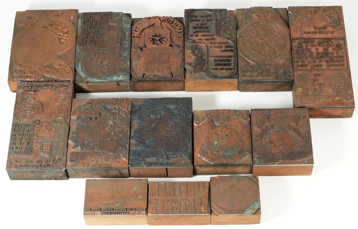 Lot (14) Print blocks for American PW advertising
