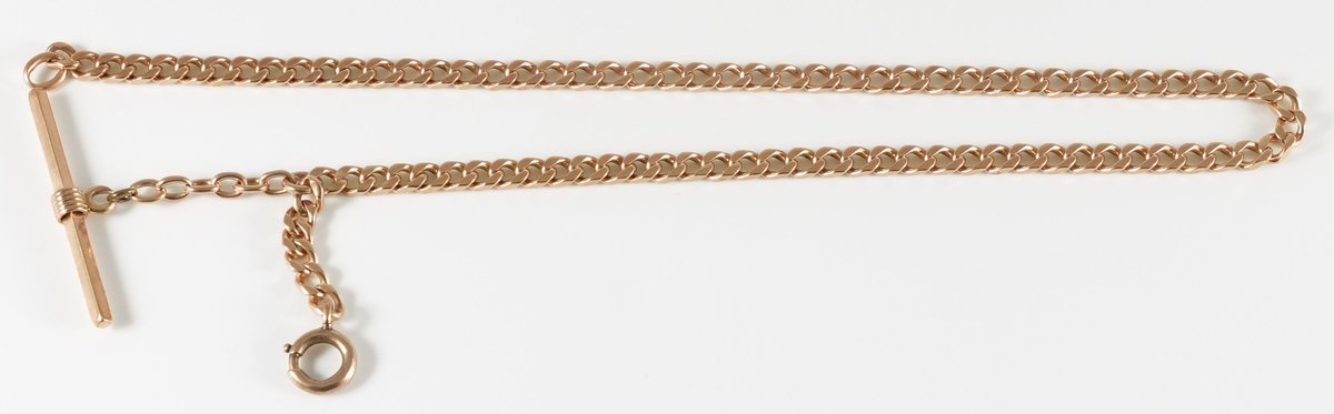 14K yellow gold watch chain missing lobster clasp