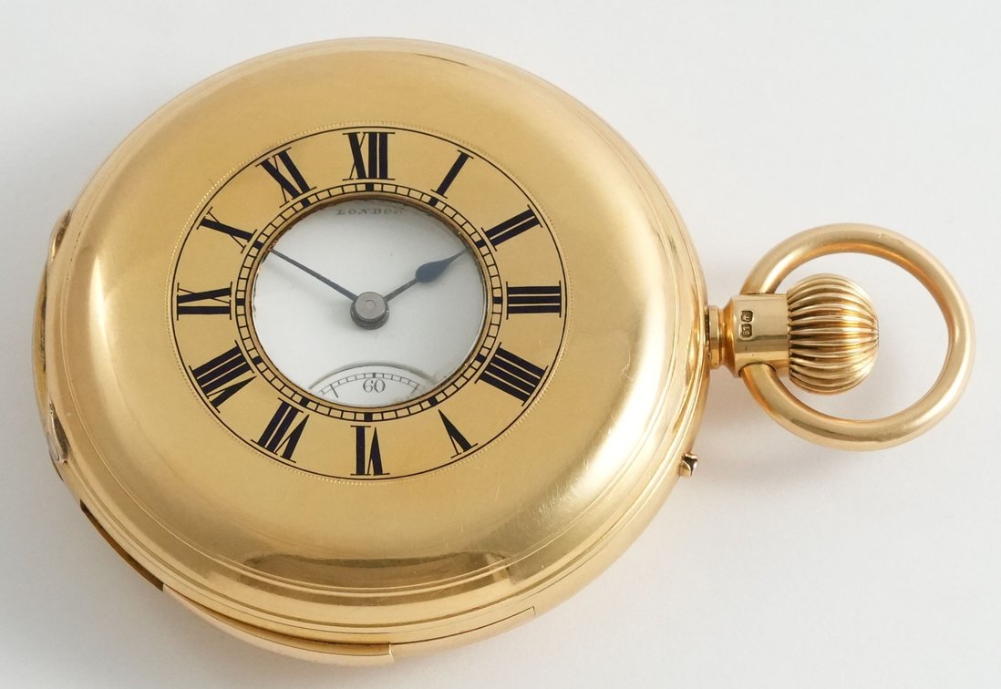 John Cashmore, half-quarter repeater, massive 18K demi-HC