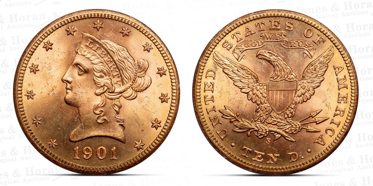 Liberty Head $10 Gold, 1901-S, PCGS MS64 w/CAC