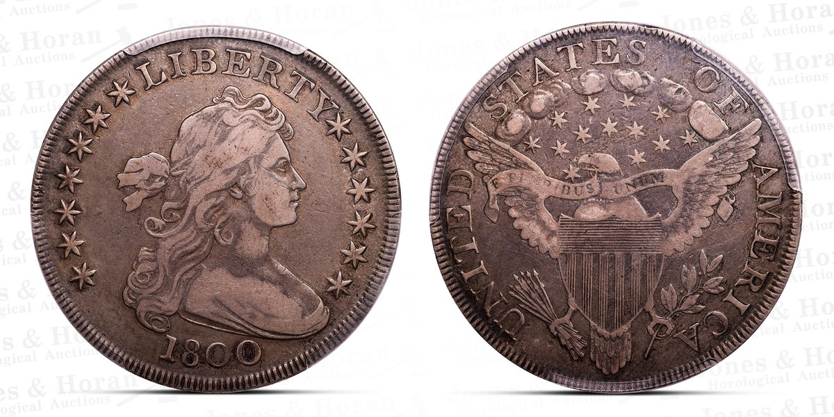 Draped Bust Silver Dollar, 1800, PCGS VF20