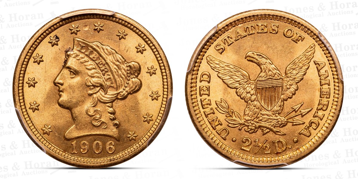 Liberty Head $2.50 Gold, 1906, PCGS MS64