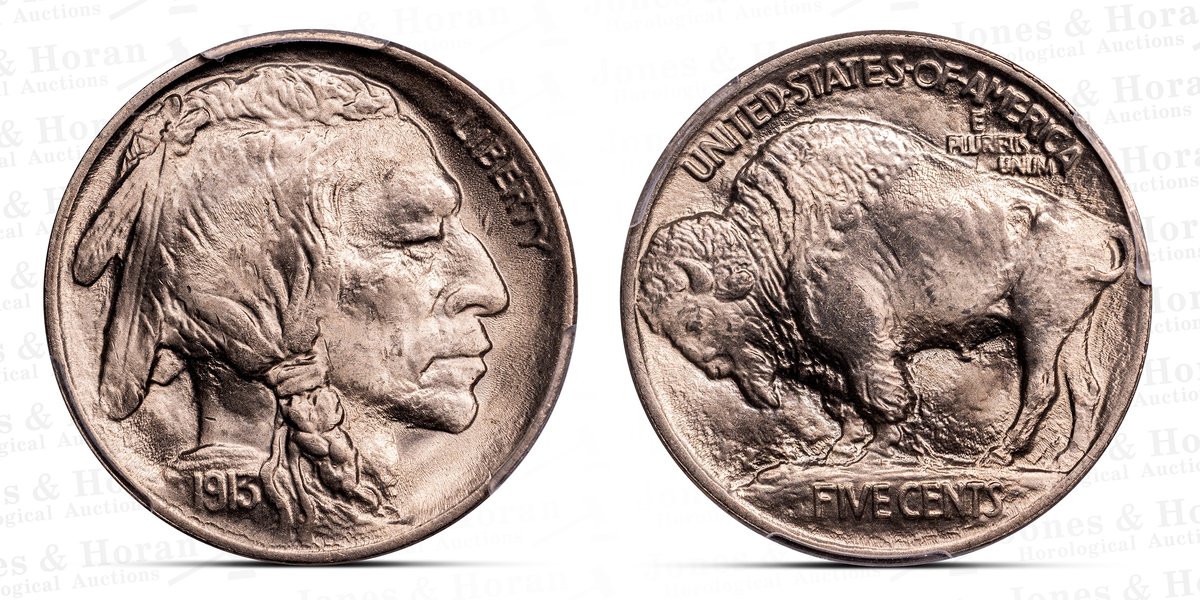 Buffalo Nickel, 1913 type 1, PCGS MS66+ w/CAC