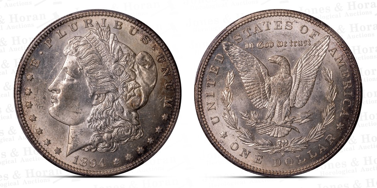 Morgan Silver Dollar, 1894-S, PCGS MS63