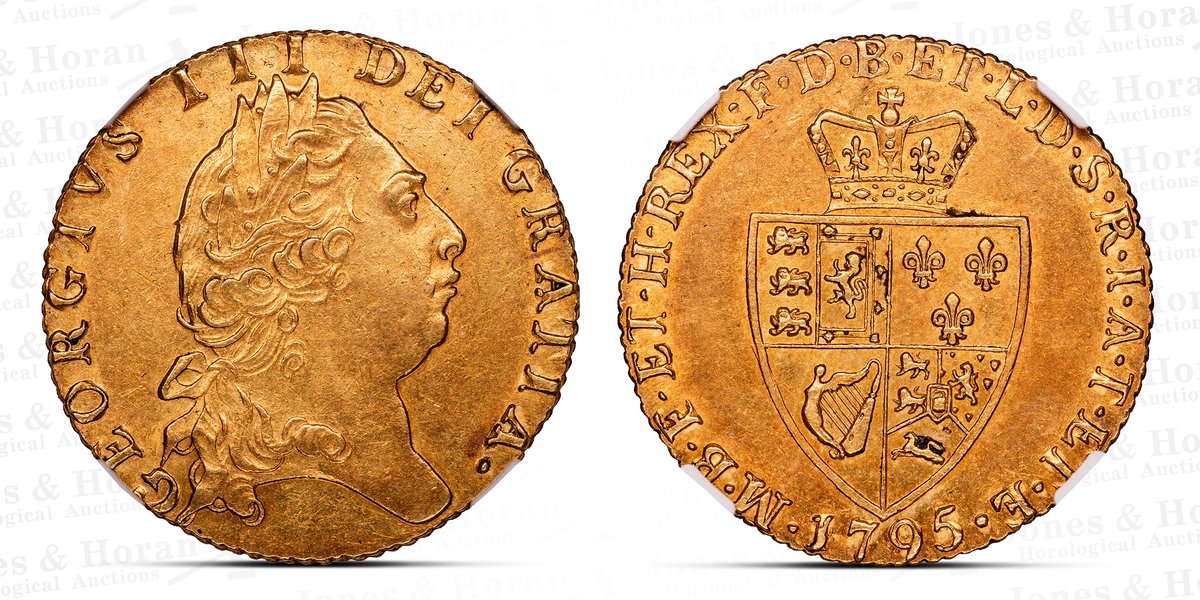 Great Britain: George III Gold Guinea, 1795, NGC AU58