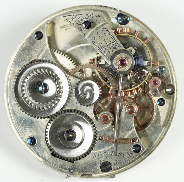 JH Allison, Detroit, pivoted detent pocket chronometer mvt only, exceedingly rare maker