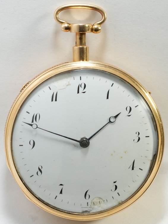 Vaucher freres, quarter-repeating musical watch w/virgule escapement, 18K