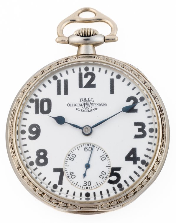 Ball Hamilton, exceedingly rare 18K white gold Ball case, 23J, 16S