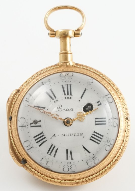 Beau, 18K multicolor gold quarter-repeating verge fusee, 42mm