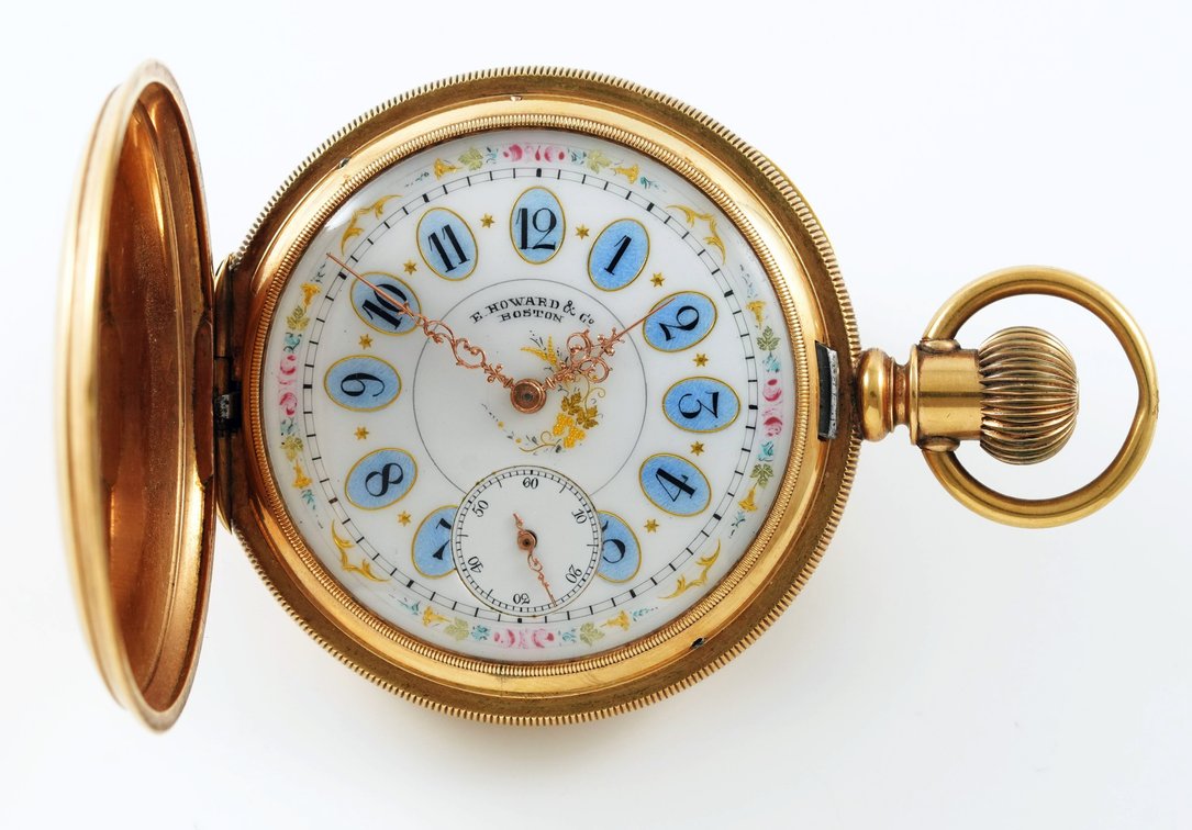 E Howard & Co, Series VII w/spectacular fancy dial, heavy 14K HC