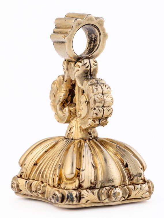 Gold-filled Victorian fob seal, belonging to the Scottish clan Anderson