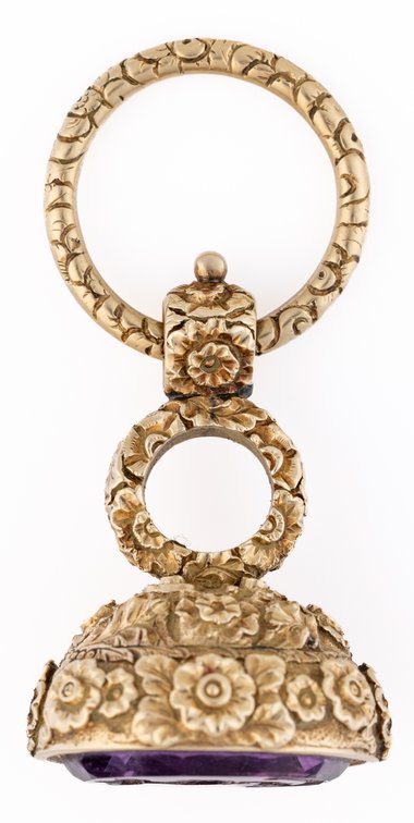 15K gold & amethyst Victorian fob seal