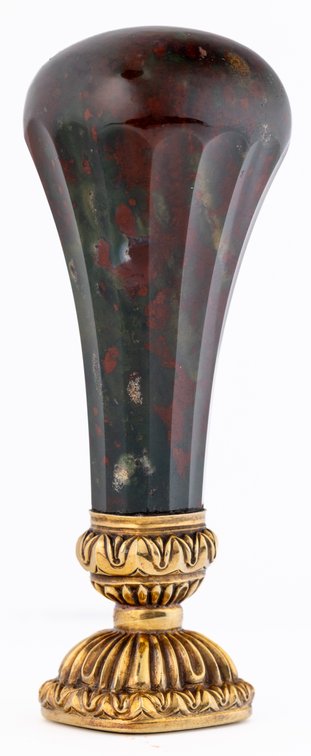 20K gold & bloodstone agate heraldic seal from the Irish Earl of Lanesborough