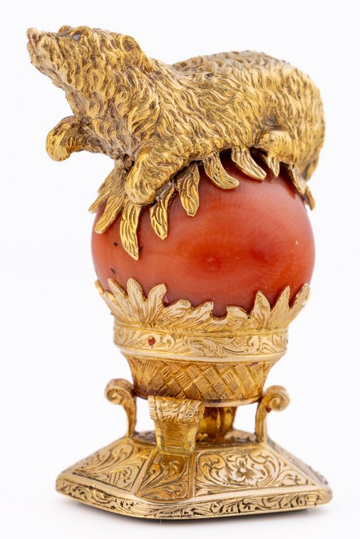 22K gold Victorian wax seal, I & T Turner & Co w/box