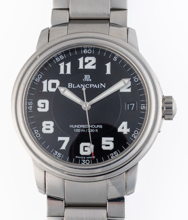 Blancpain Léman Ultra Slim "military dial," ref 2100-1130M-71, automatic