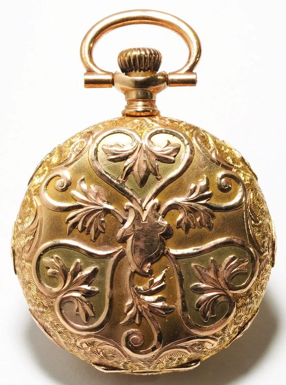 Longines, 14K HC pendant watch w/beautiful detail