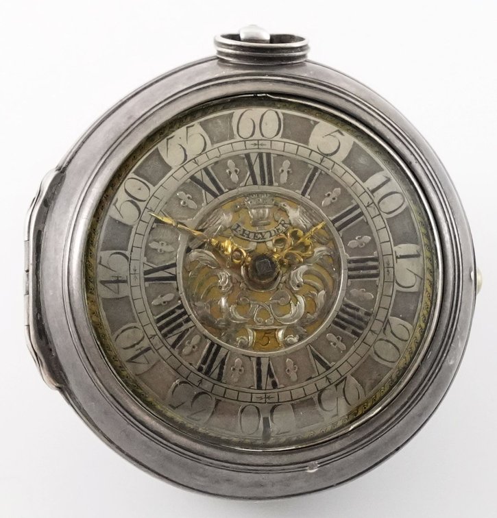 Jan Heyder, verge fusee w/calendar, 60mm