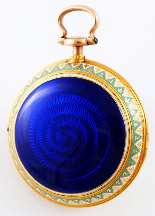 John Perigal, 18-22K gold verge fusee w/beautiful enamel