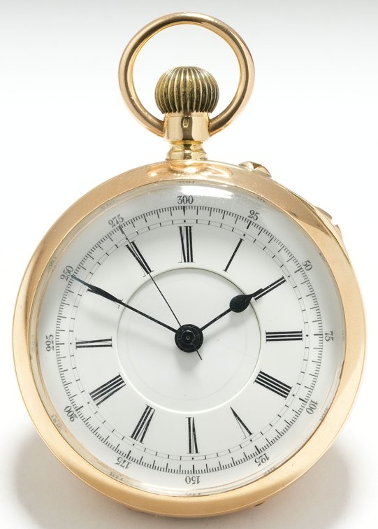 John Perry, centre-seconds chronograph, 18K, 51mm