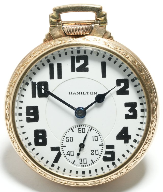 Hamilton, Grade 992 Elinvar w/narrow stripe pattern, 21J, 16S