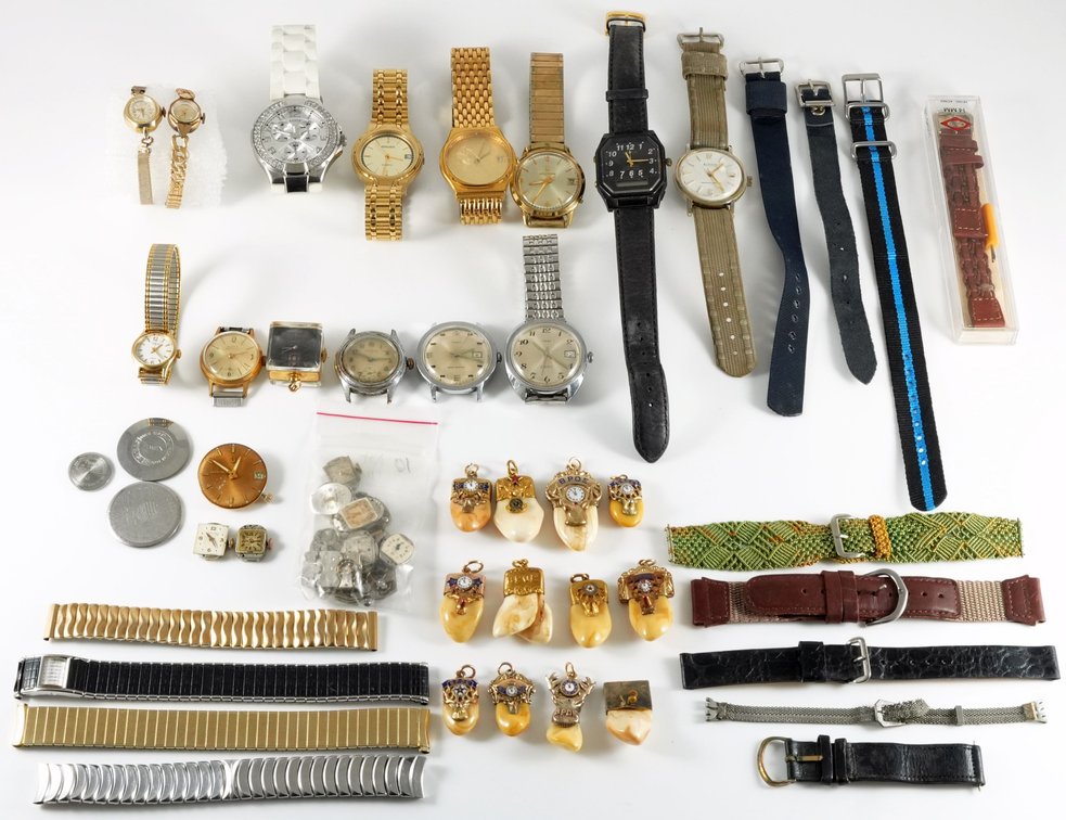 Lot (51) Assorted WW, mvts, parts, and BPOE collectibles, NR