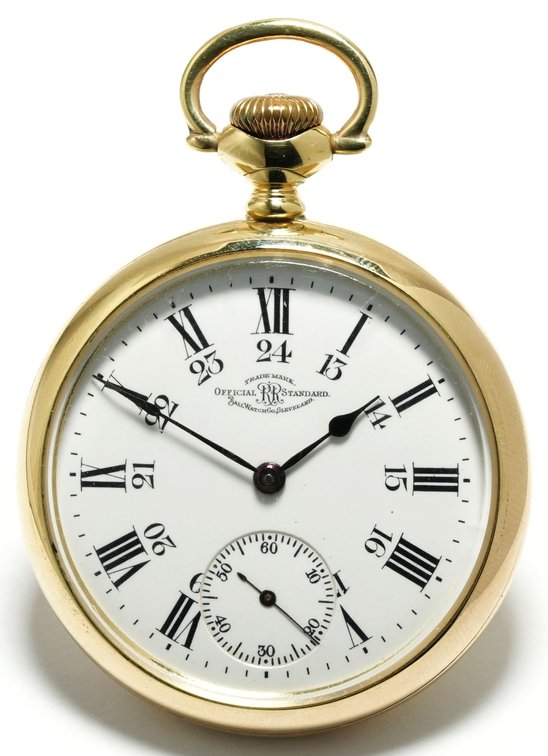Ball Waltham, Official RR Standard, 19J, w/rare Roman numeral dial