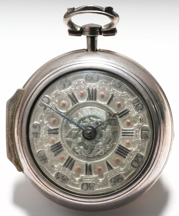 Samson, verge fusee, 45mm, champlevé dial