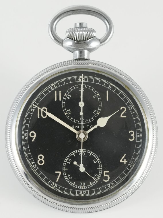 Hamilton, Model 23 chronograph, WWII military, 19J, 16S