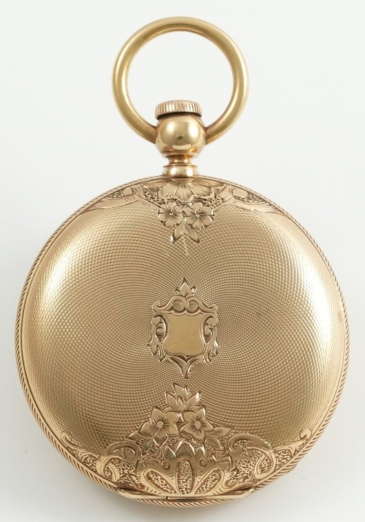 Swiss, 13K gold HC pendant watch, 42mm