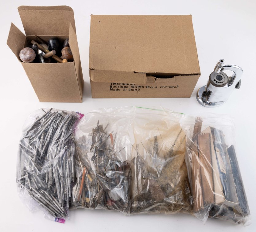 Horological assortment, large group lot of punches, files & more