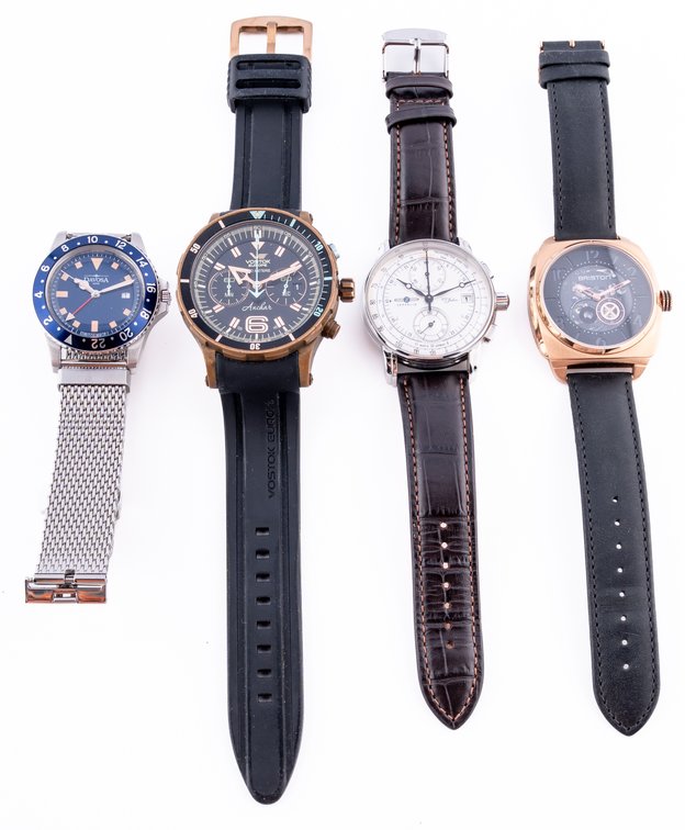 WW lot (4) European & Japanese mechanical & quartz models, all run