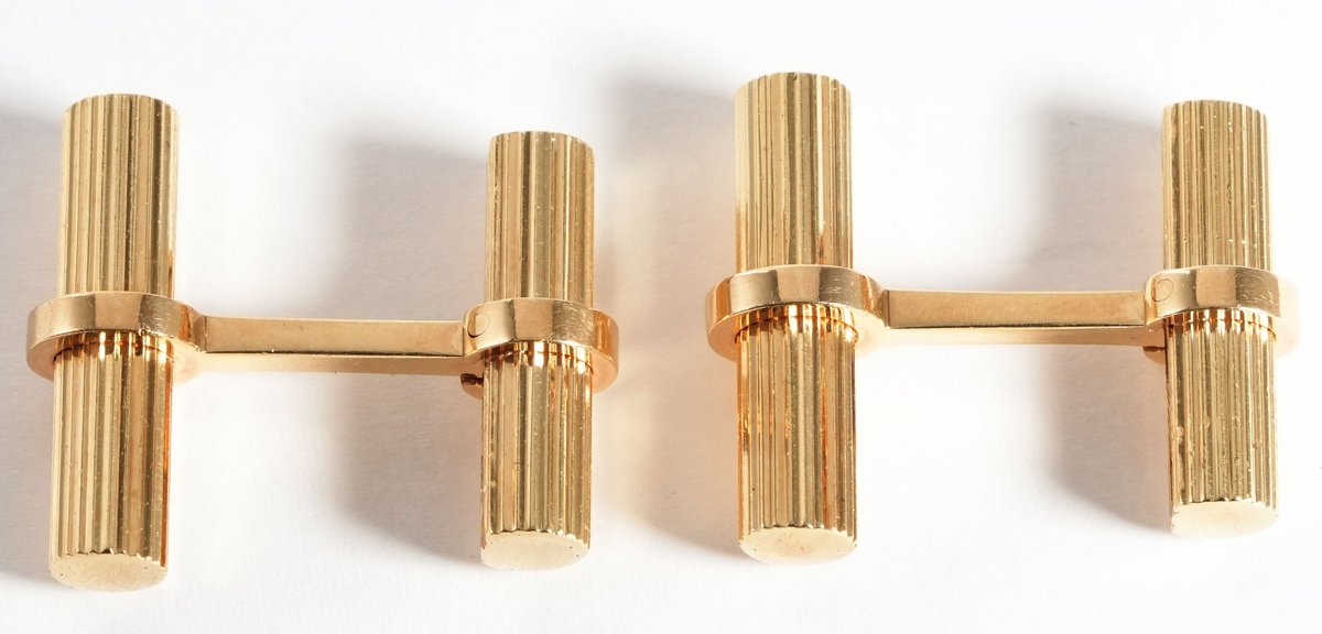 Tiffany & Co fluted cufflinks in 14K yellow gold